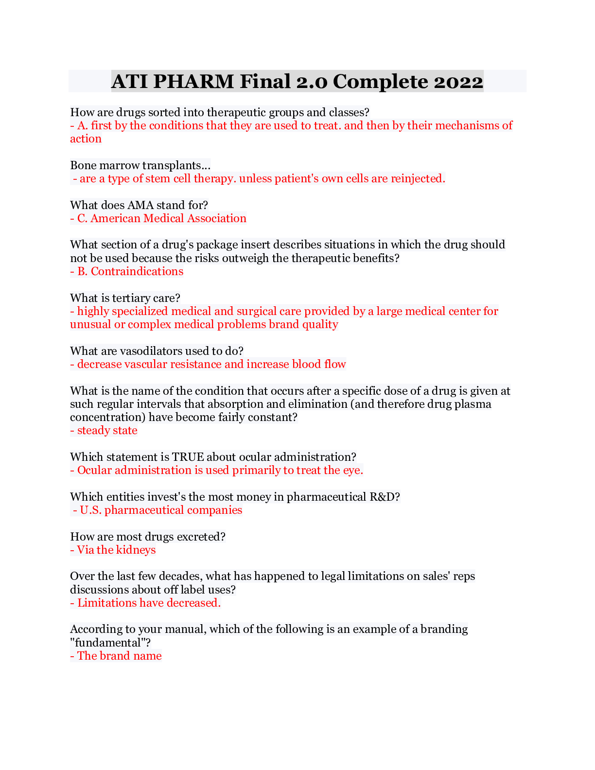 Preview image of ATI PHARM Final 2.0 Complete 2022 document